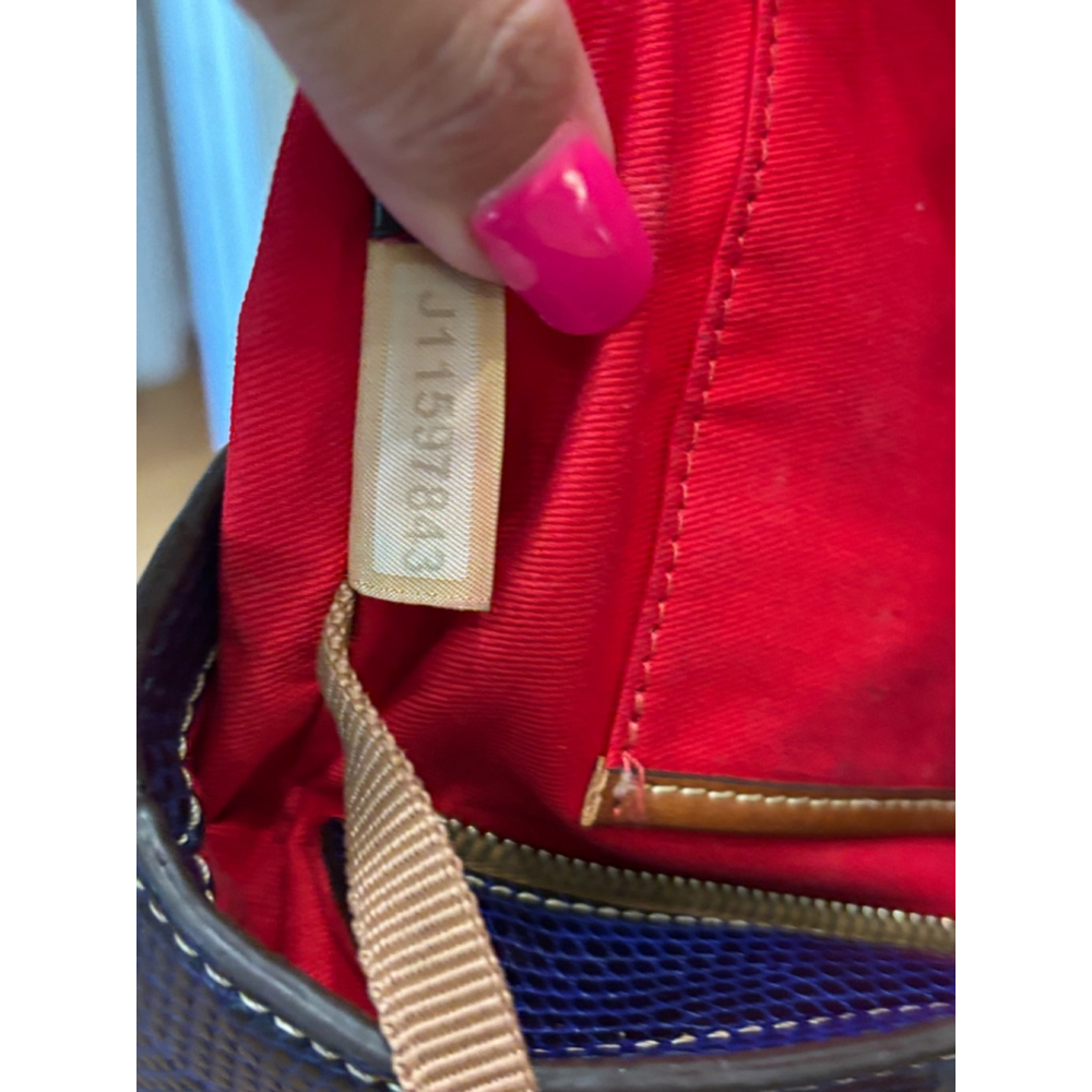 Dooney & Bourke Blue and Brown Tote - Picture 10 of 12